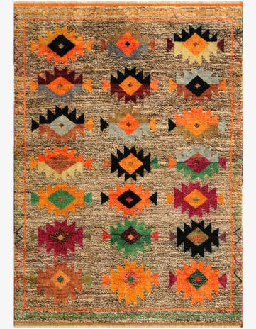 4' 2 x 5' 10 Hand Knotted Balouch Wool Rug