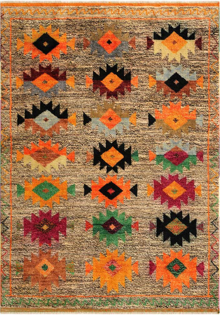 4' 2 x 5' 10 Hand Knotted Balouch Wool Rug