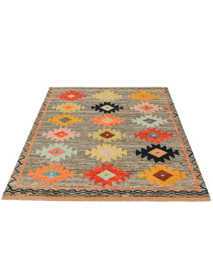 Detail image of 4' 2 x 6' Hand Woven Balouch Wool Rug