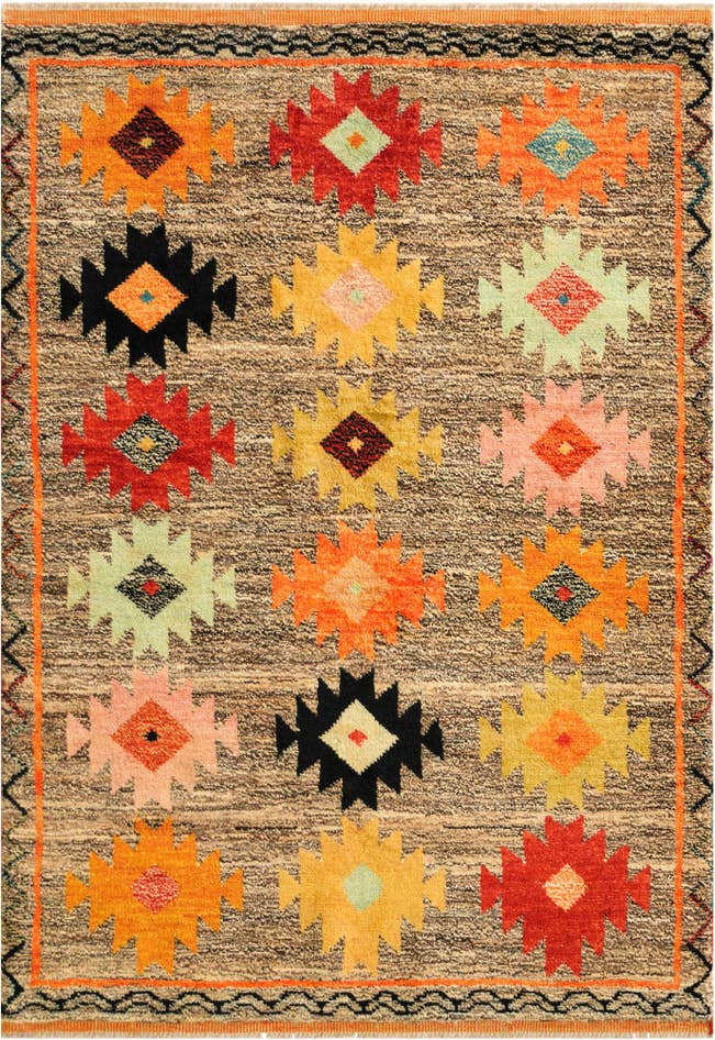 Detail image of 4' 2 x 6' Hand Woven Balouch Wool Rug