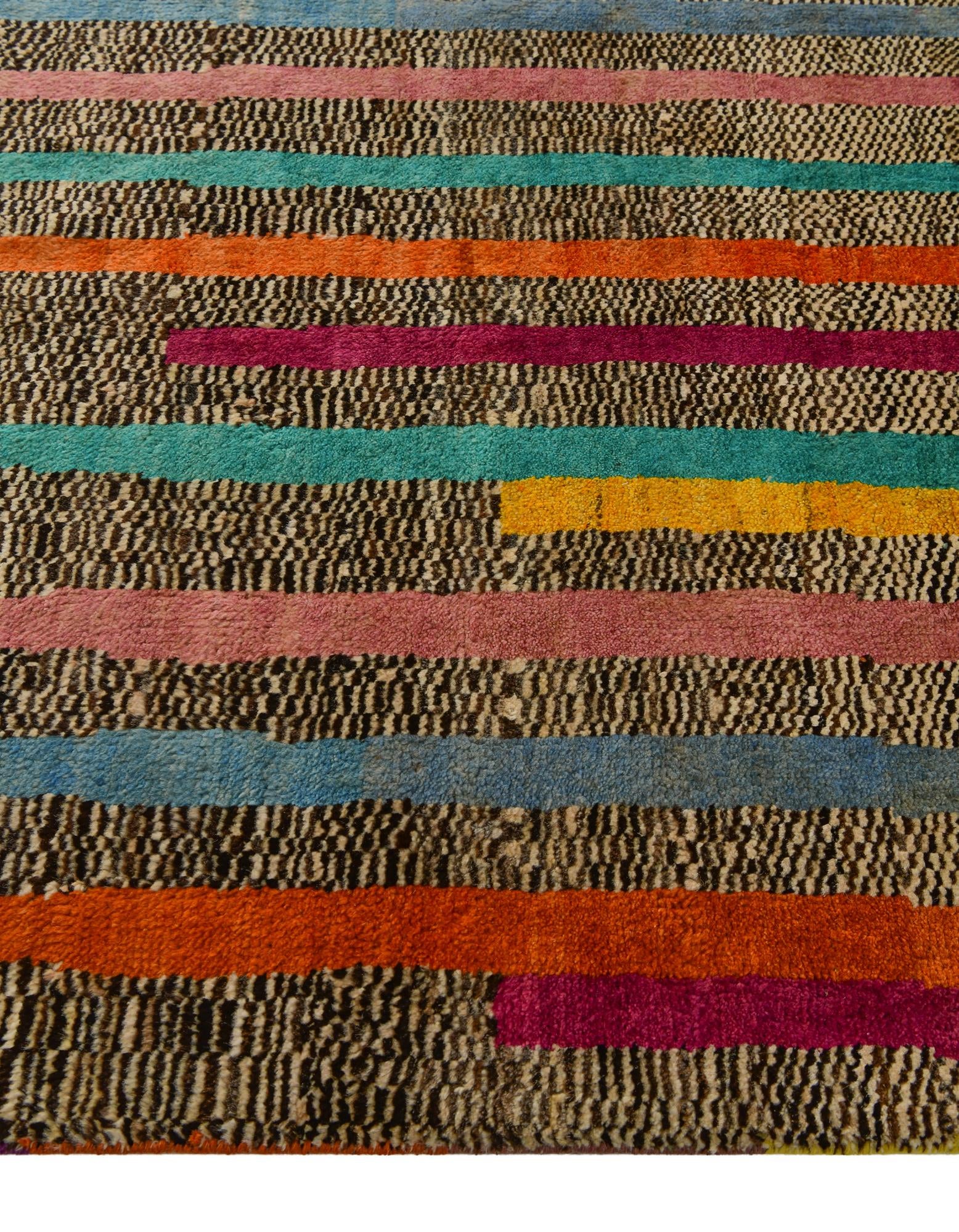 4' 3 x 6' 1 Hand Knotted Balouch Wool Rug