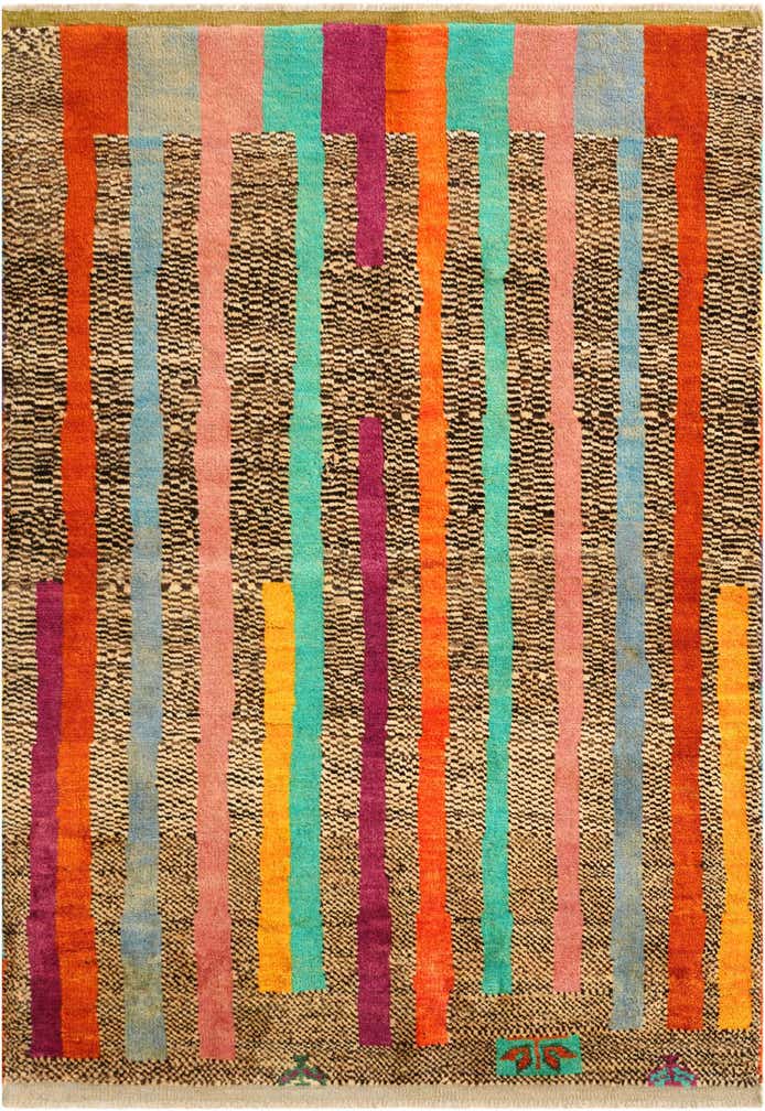 4' 3 x 6' 1 Hand Knotted Balouch Wool Rug