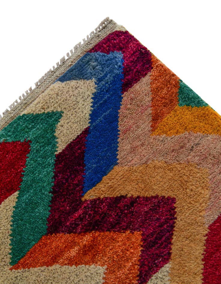 Detail image of 4' 2 x 6' Hand Knotted Balouch Wool Rug