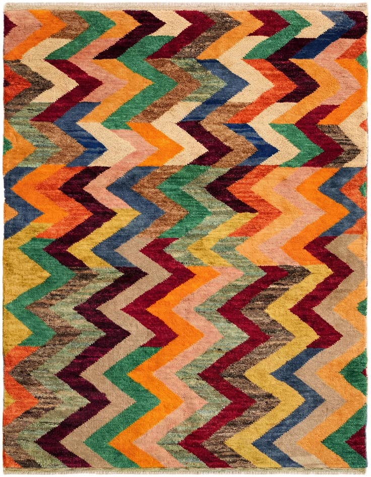 Detail image of 4' 2 x 6' Hand Knotted Balouch Wool Rug
