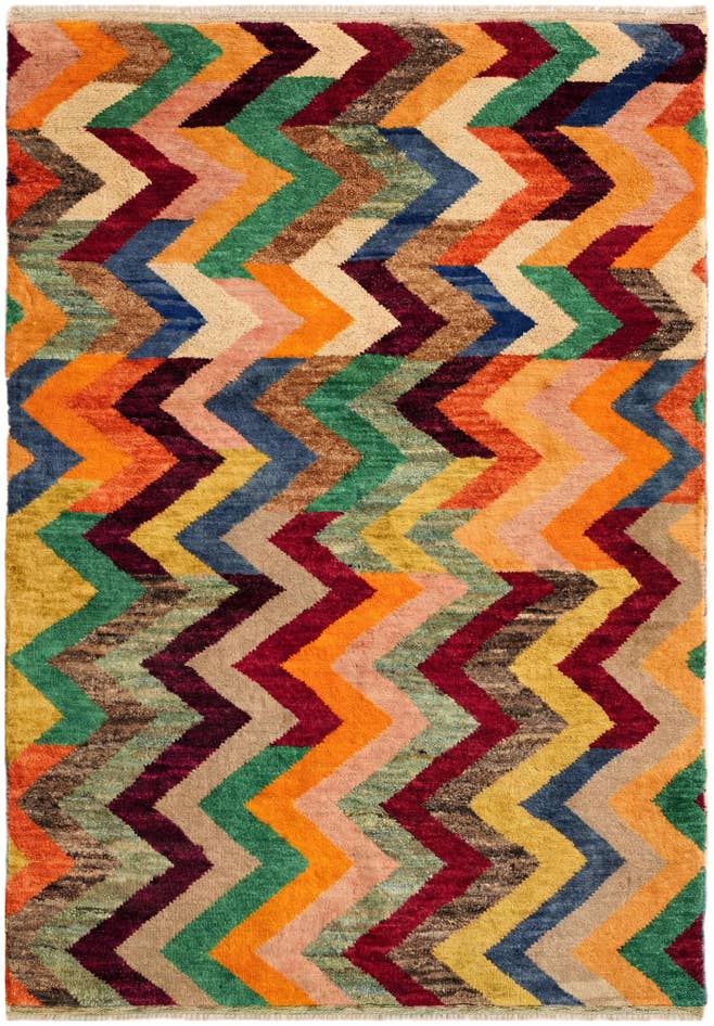Detail image of 4' 2 x 6' Hand Knotted Balouch Wool Rug