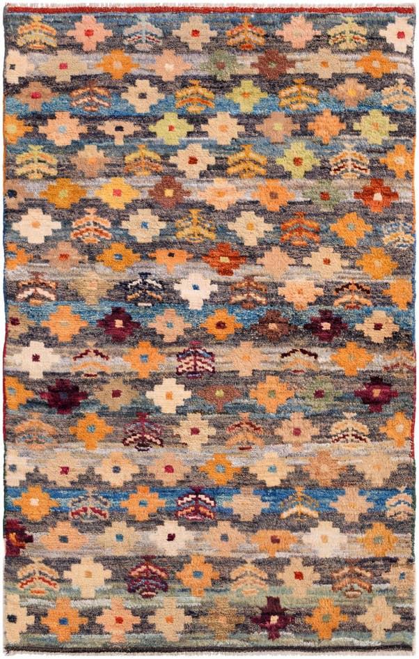 Detail image of 3' 1 x 4' 11 Hand Knotted Balouch Wool Rug