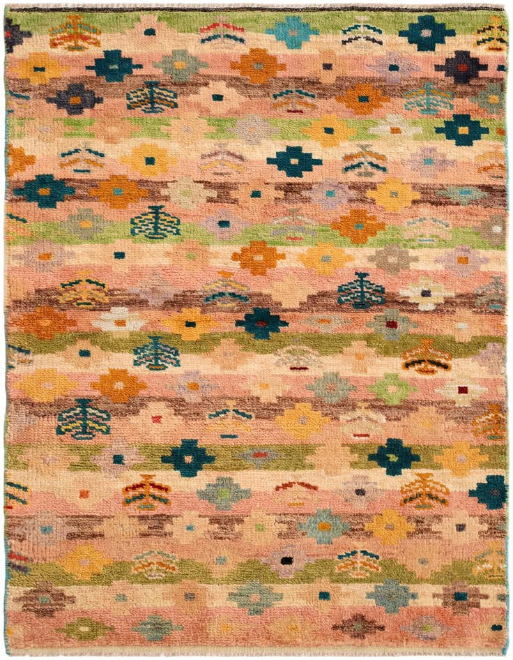 Detail image of 3' 4 x 5' Hand Woven Balouch Wool Rug