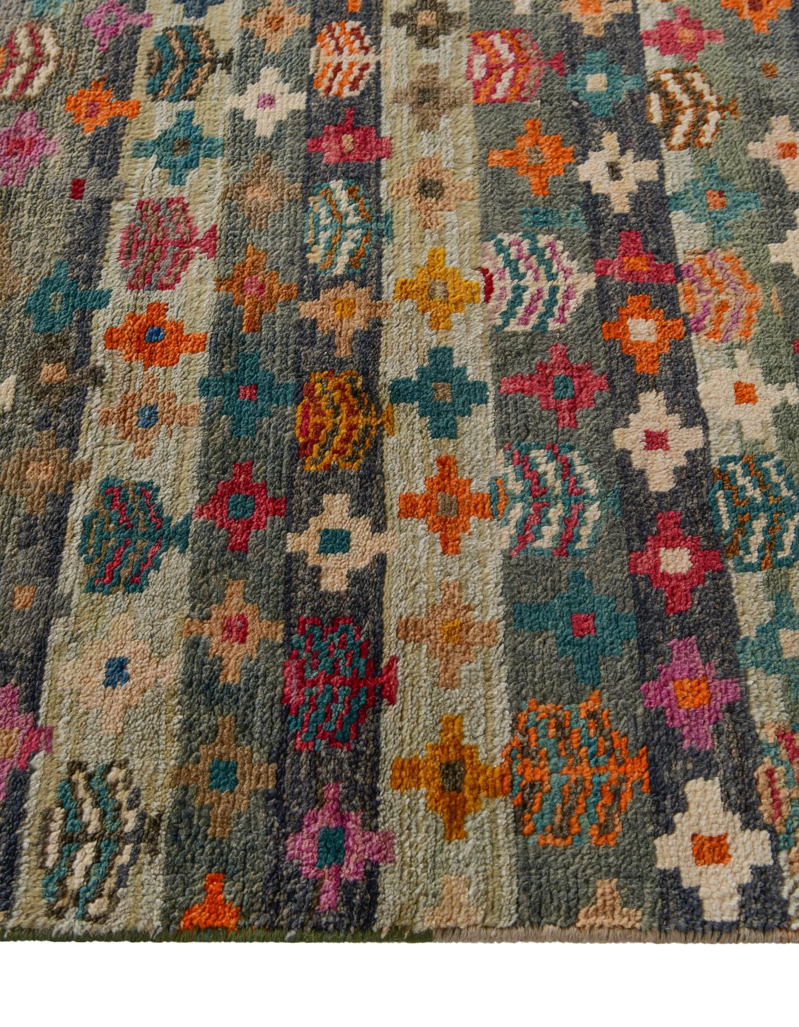 3' 2 x 5' 4 Hand Knotted Balouch Wool Rug
