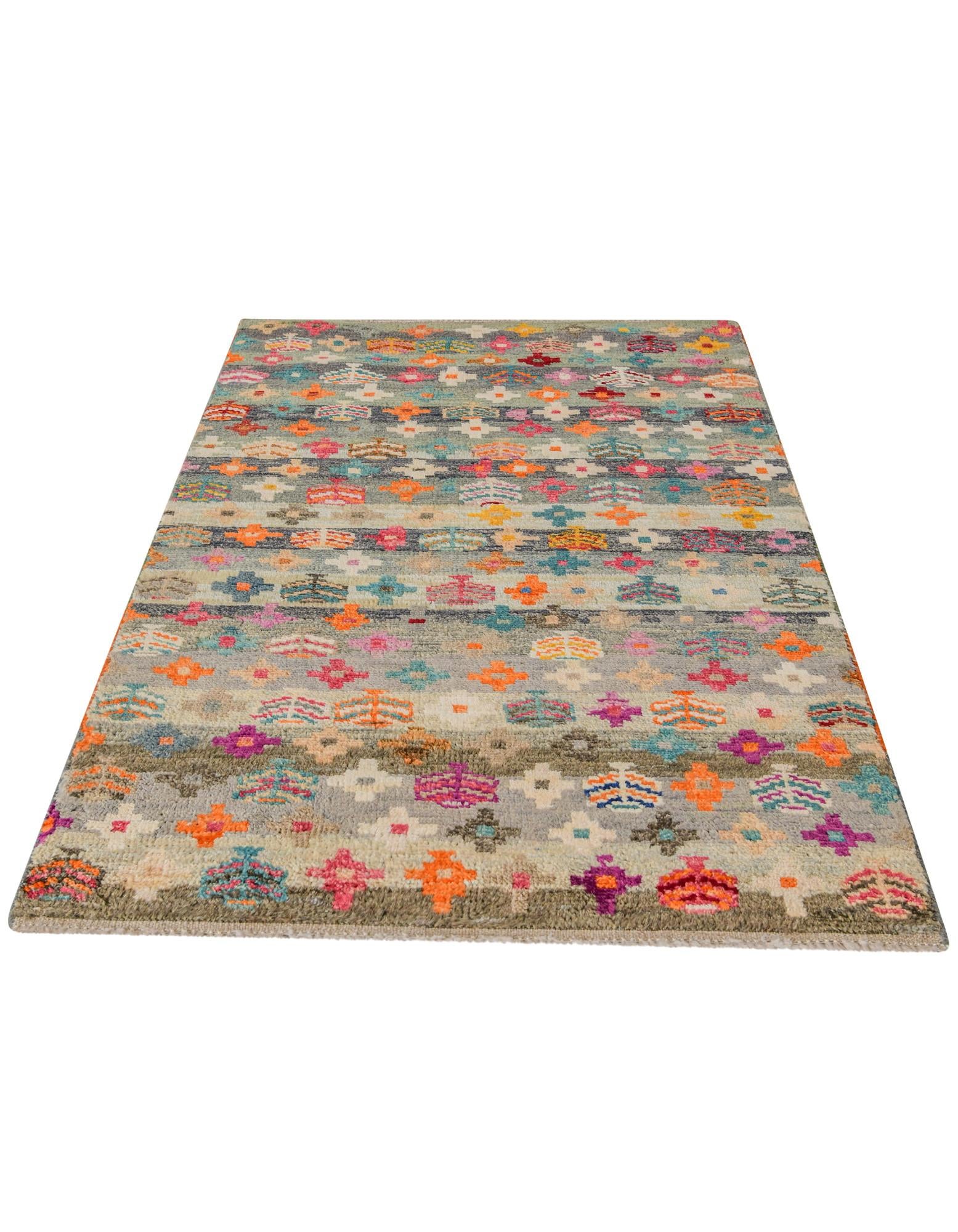 3' 2 x 5' 4 Hand Knotted Balouch Wool Rug