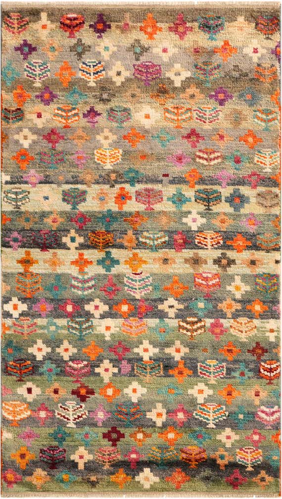 3' 2 x 5' 4 Hand Knotted Balouch Wool Rug