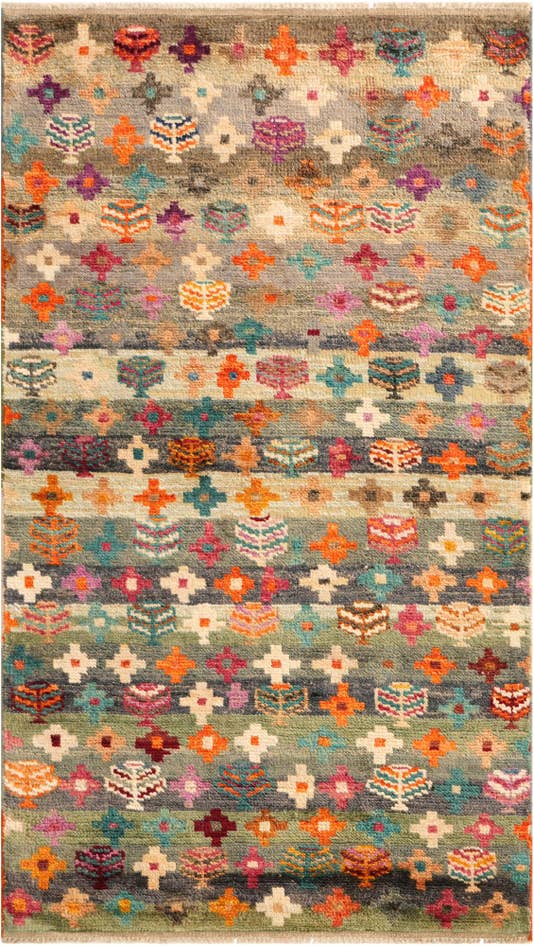 Detail image of 3' 2 x 5' 4 Hand Knotted Balouch Wool Rug