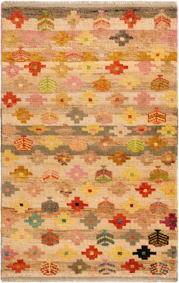 Detail image of 3' 1 x 4' 10 Hand Knotted Balouch Wool Rug