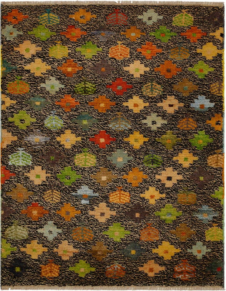 Detail image of 3' 2 x 4' 10 Hand Knotted Balouch Wool Rug