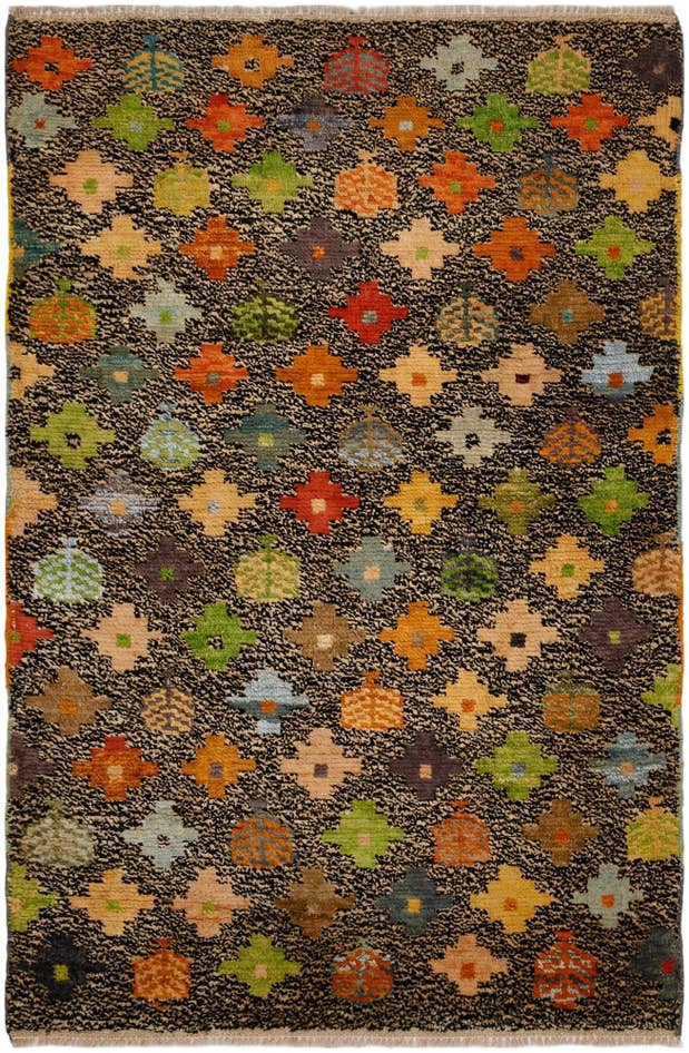 Detail image of 3' 2 x 4' 10 Hand Knotted Balouch Wool Rug