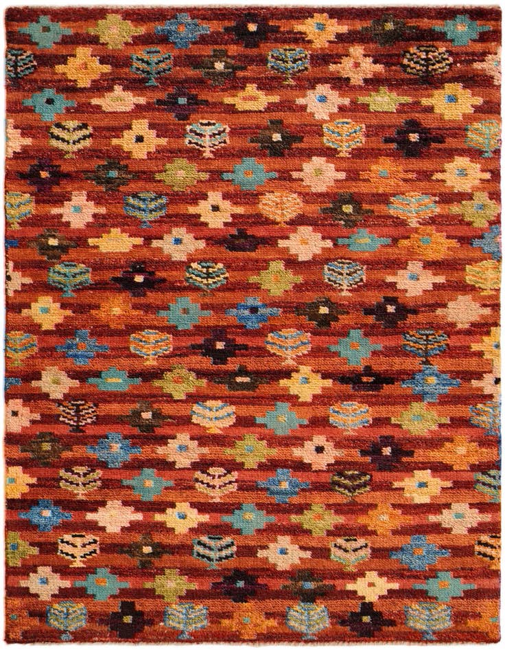 Detail image of 3' 3 x 4' 9 Hand Knotted Balouch Wool Rug