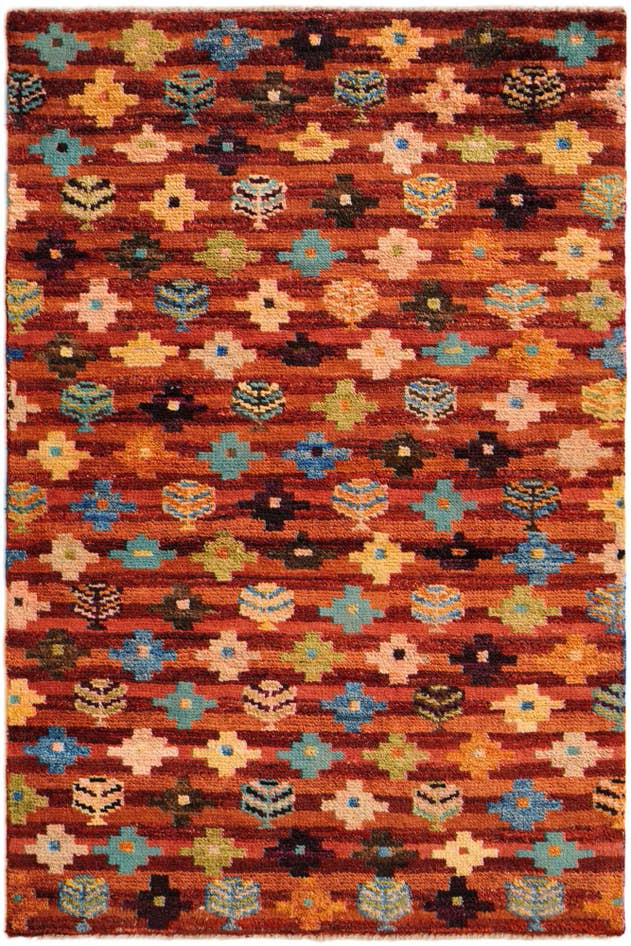 Detail image of 3' 3 x 4' 9 Hand Knotted Balouch Wool Rug