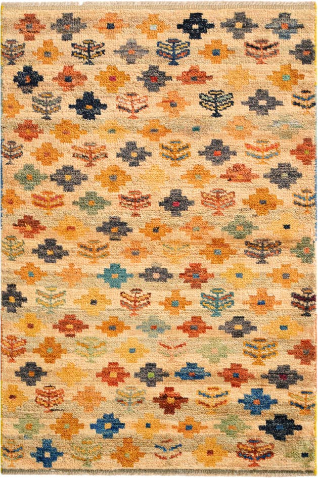 Detail image of 3' 1 x 4' 8 Hand Knotted Balouch Wool Rug