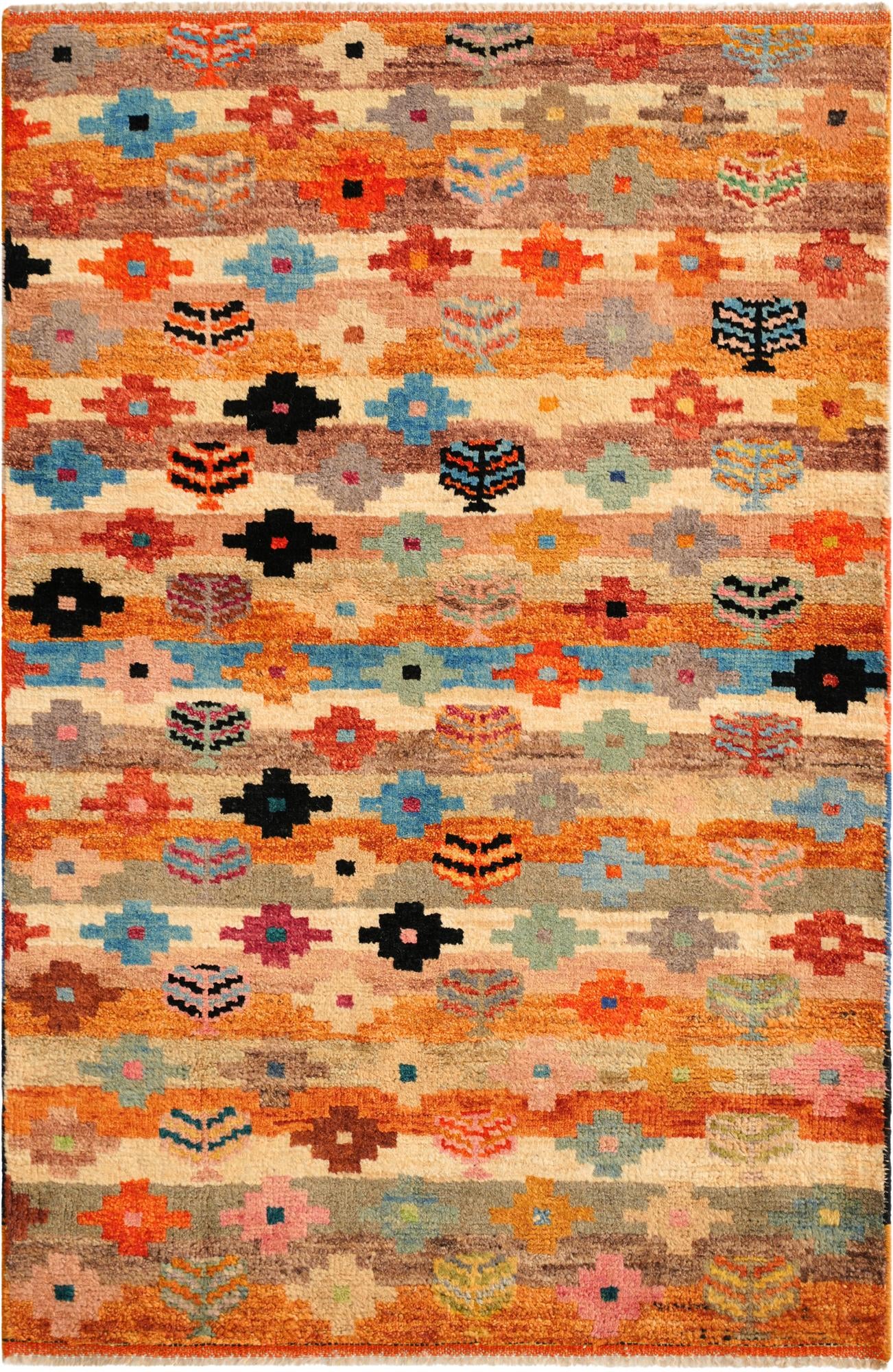 3' 2 x 4' 10 Hand Knotted Balouch Wool Rug