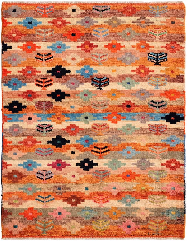 Detail image of 3' 2 x 4' 10 Hand Knotted Balouch Wool Rug
