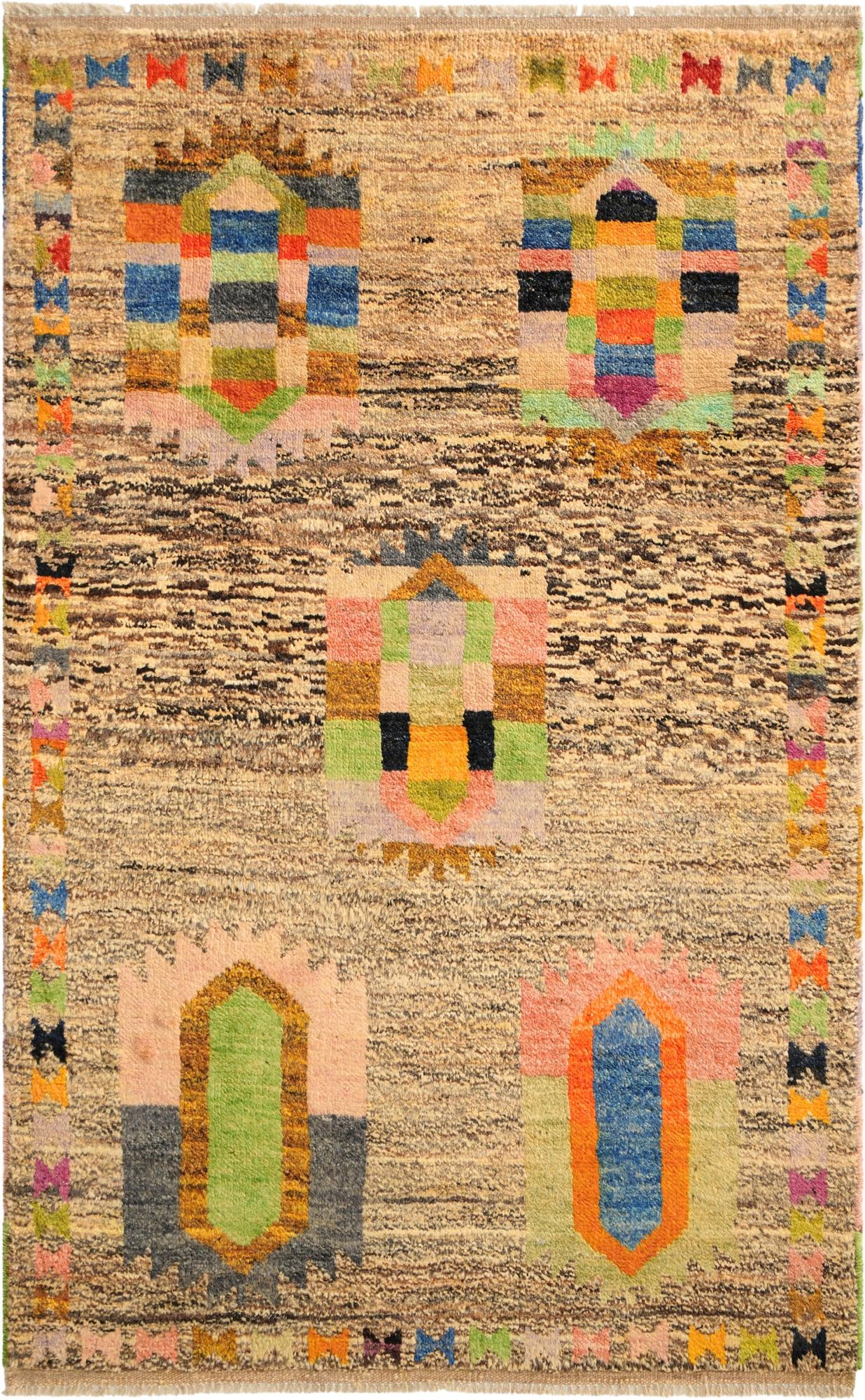 3' 2 x 5' 2 Hand Knotted Balouch Wool Rug