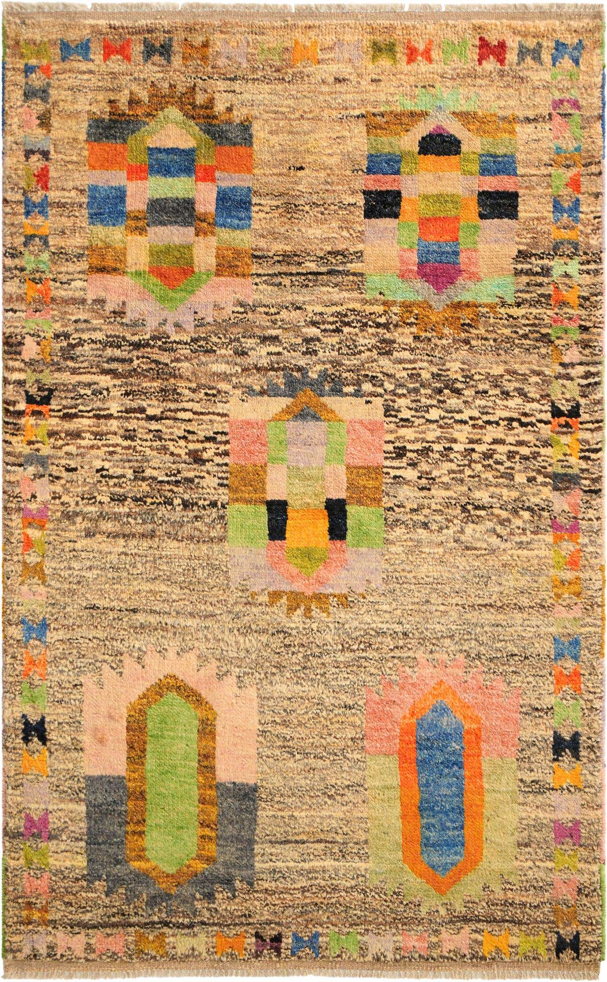 3' 2 x 5' 2 Hand Knotted Balouch Wool Rug