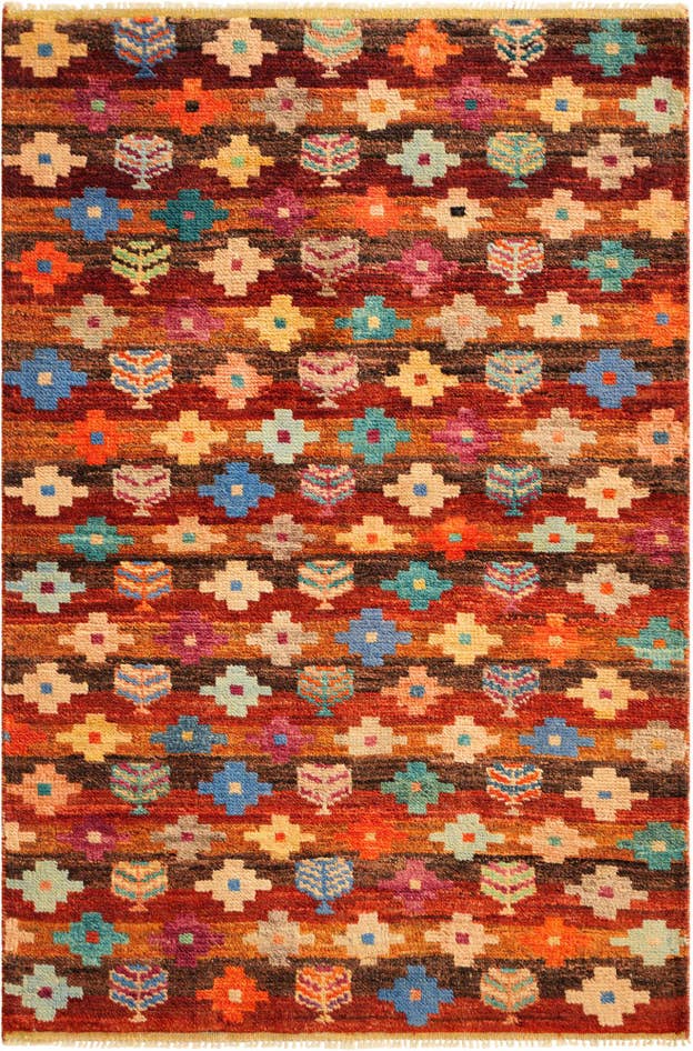 Detail image of 3' 3 x 4' 10 Hand Knotted Balouch Wool Rug