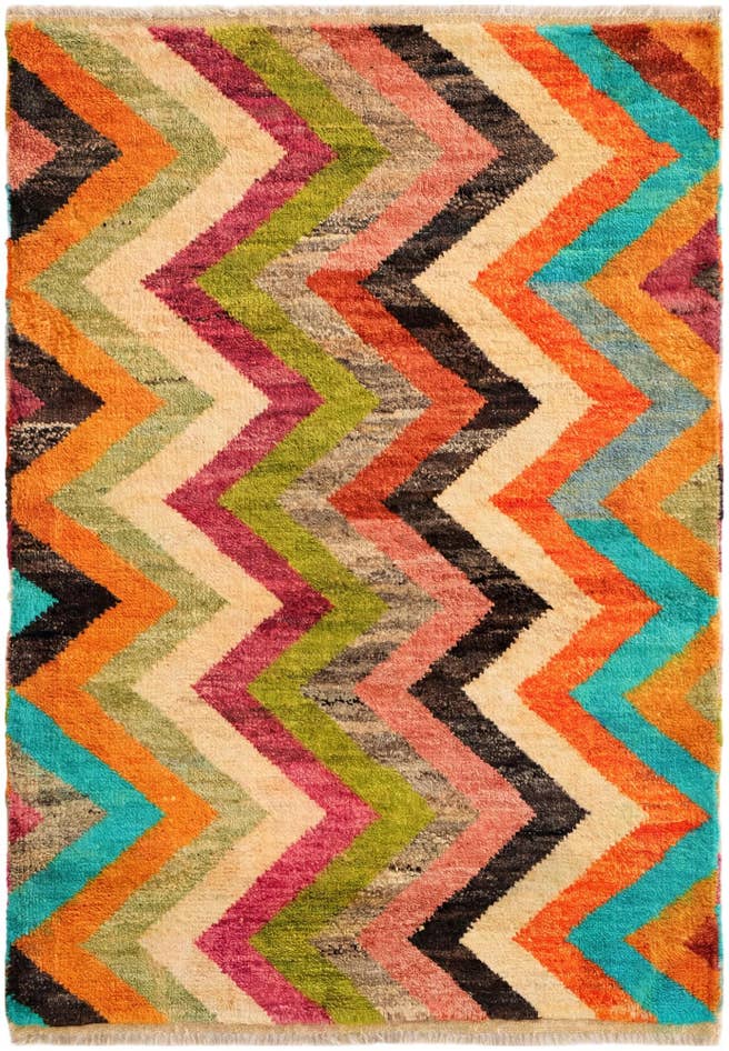 Detail image of 3' x 4' 2 Hand Knotted Balouch Wool Rug