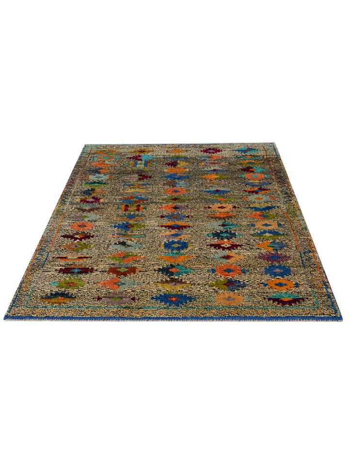 4' 4 x 6' 3 Hand Woven Balouch Wool Rug