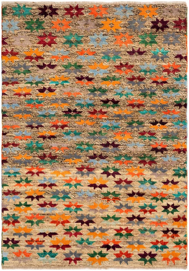 Detail image of 4' 3 x 6' Hand Knotted Balouch Wool Rug