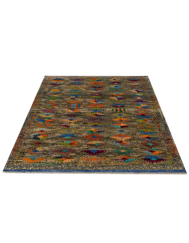 4' 5 x 6' 2 Hand Knotted Balouch Wool Rug