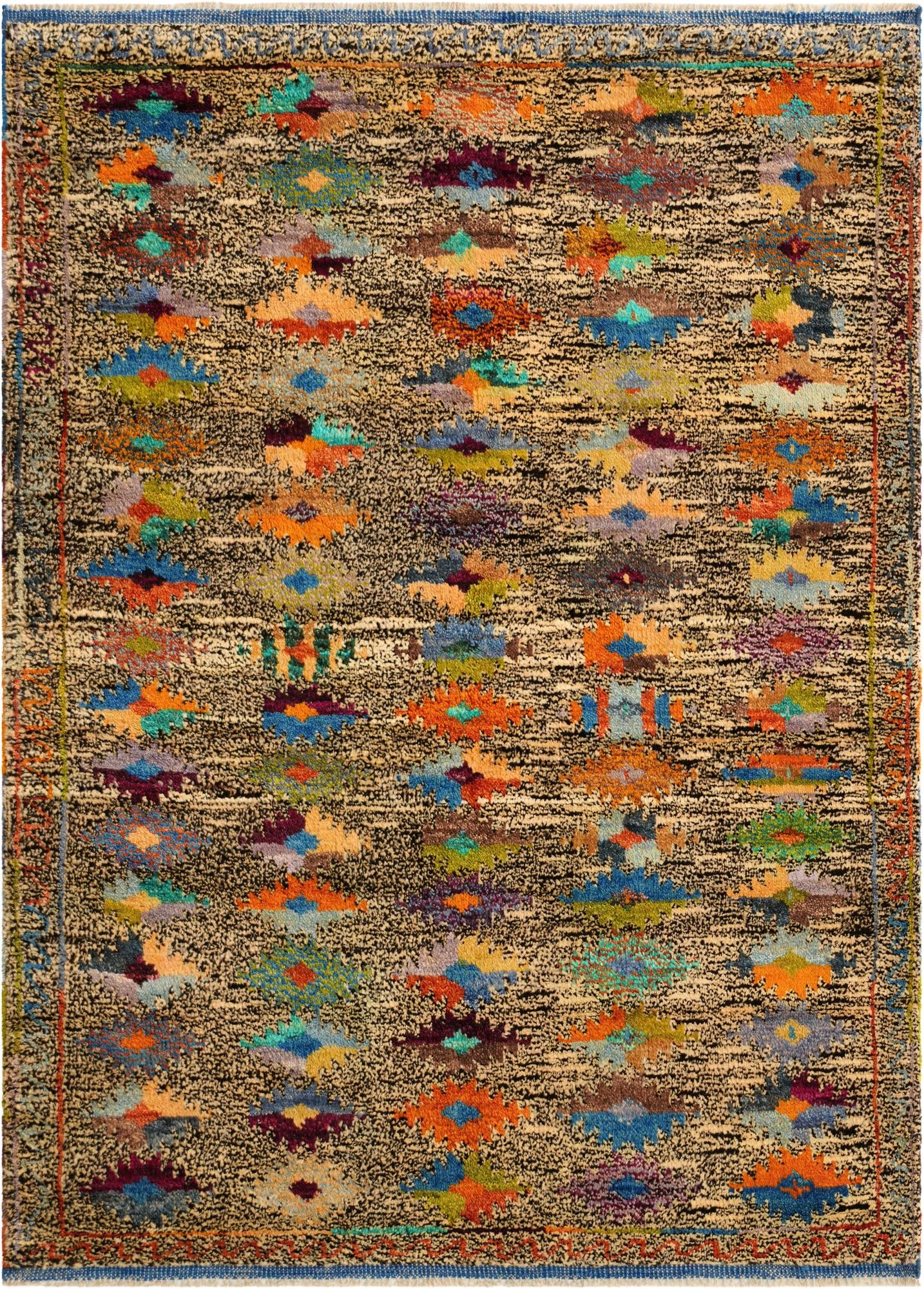 4' 5 x 6' 2 Hand Knotted Balouch Wool Rug