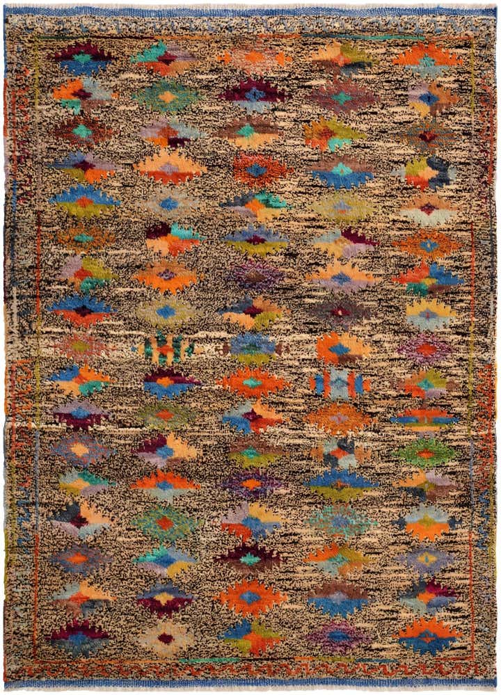 4' 5 x 6' 2 Hand Knotted Balouch Wool Rug