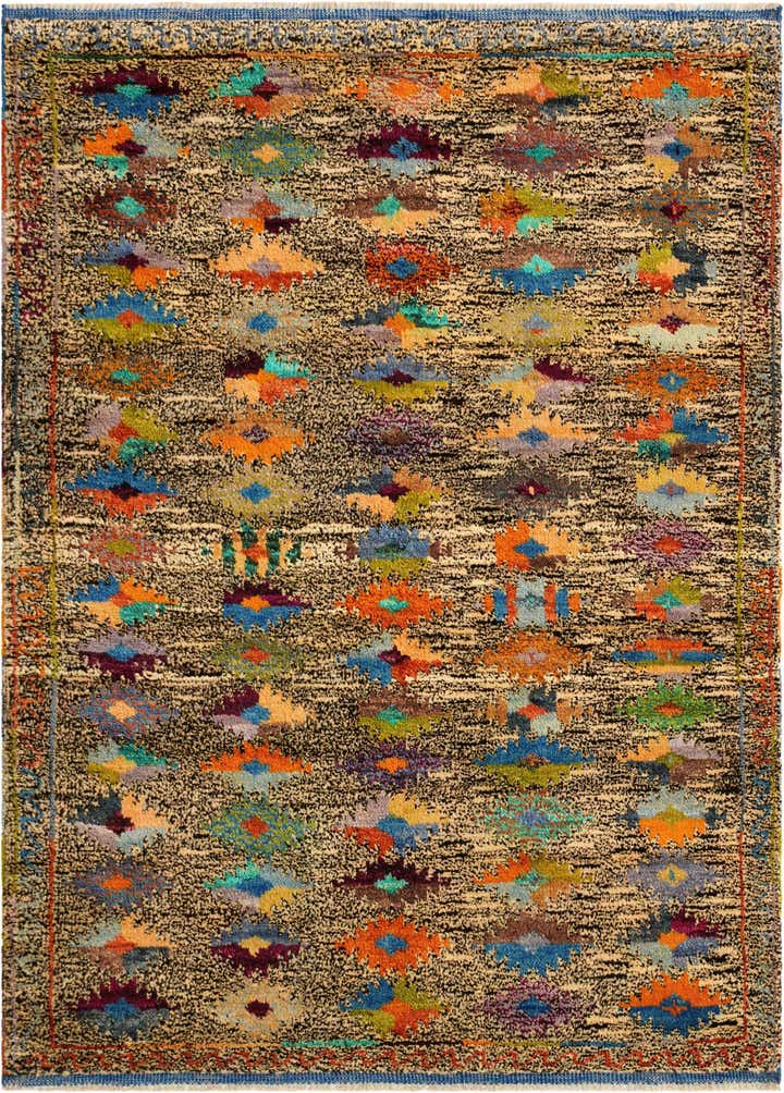 4' 5 x 6' 2 Hand Knotted Balouch Wool Rug