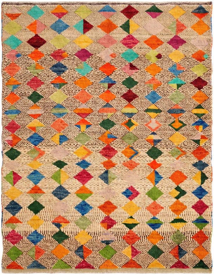 Detail image of 4' 3 x 6' Hand Knotted Balouch Wool Rug