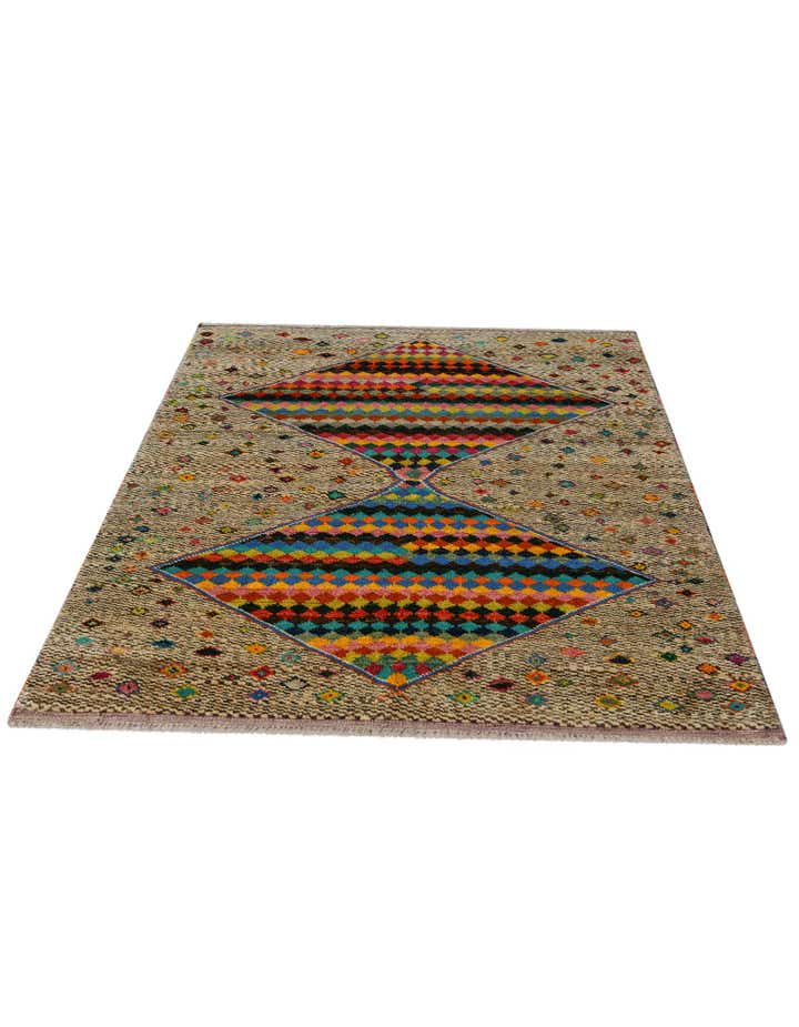 4' 3 x 6' 2 Hand Knotted Balouch Wool Rug