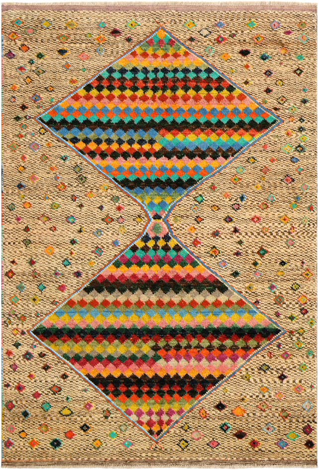 Detail image of 4' 3 x 6' 2 Hand Knotted Balouch Wool Rug