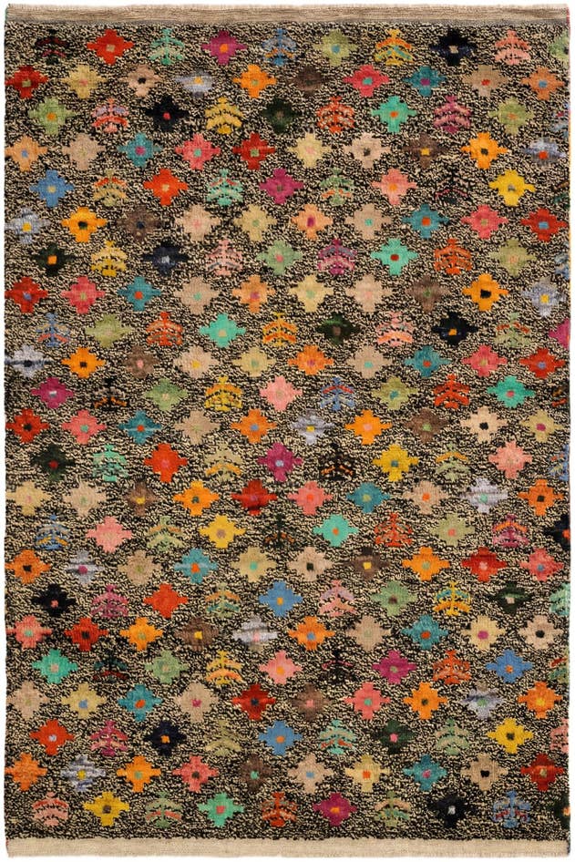Detail image of 4' 4 x 6' 5 Hand Knotted Balouch Wool Rug