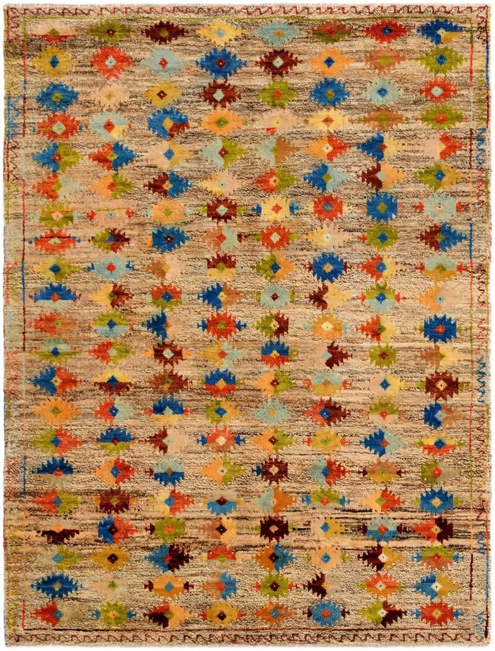 Detail image of 5' 8 x 7' 5 Hand Knotted Balouch Wool Rug
