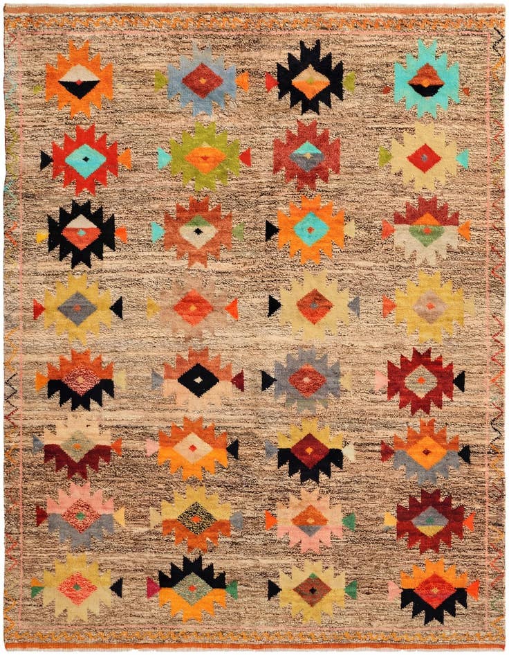 Detail image of 5' 8 x 7' 8 Hand Knotted Balouch Wool Rug