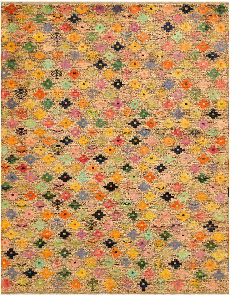 Detail image of 5' 8 x 8' Hand Woven Balouch Wool Rug