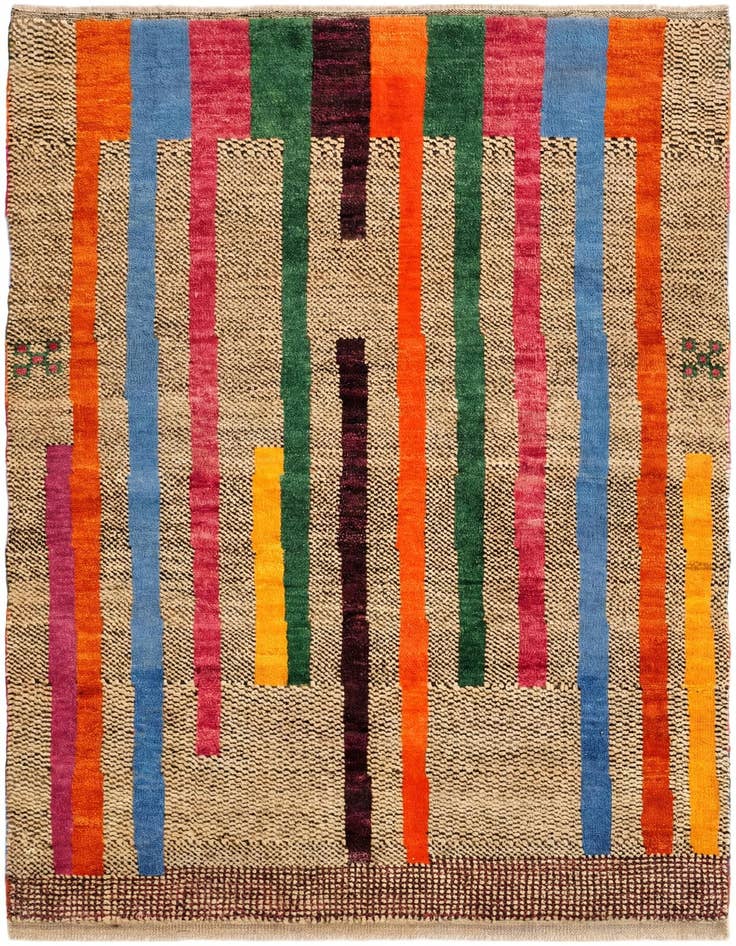 Detail image of 4' 4 x 6' 5 Hand Knotted Balouch Wool Rug