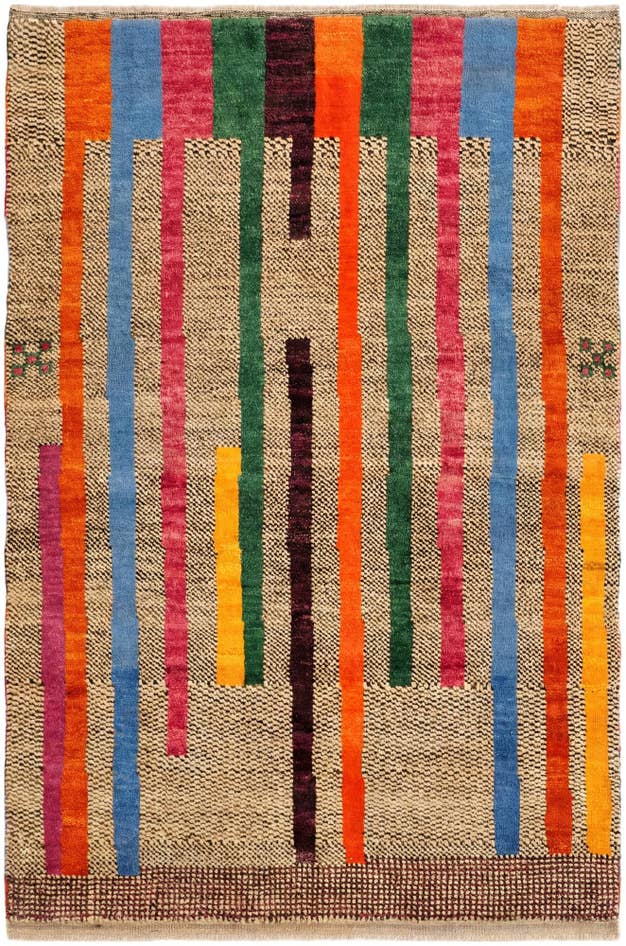 Detail image of 4' 4 x 6' 5 Hand Knotted Balouch Wool Rug