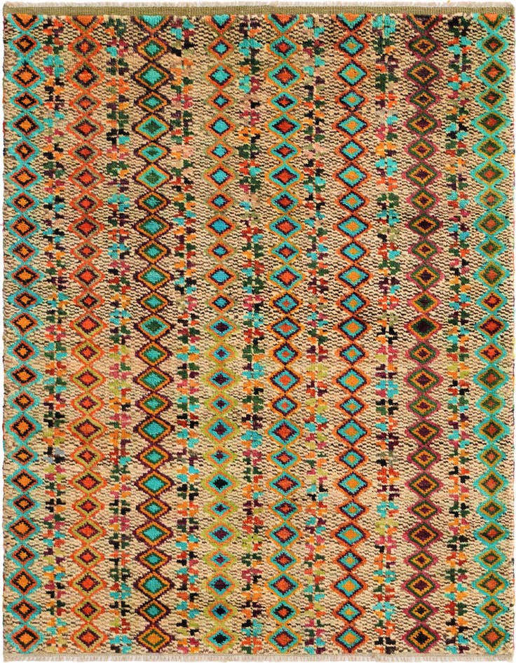 Detail image of 4' 3 x 6' Hand Knotted Balouch Wool Rug