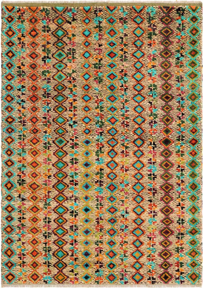 4' 3 x 6' Hand Knotted Balouch Wool Rug