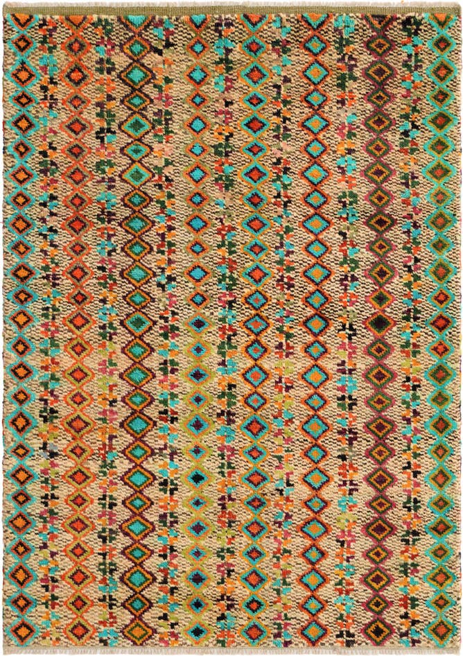 Detail image of 4' 3 x 6' Hand Knotted Balouch Wool Rug