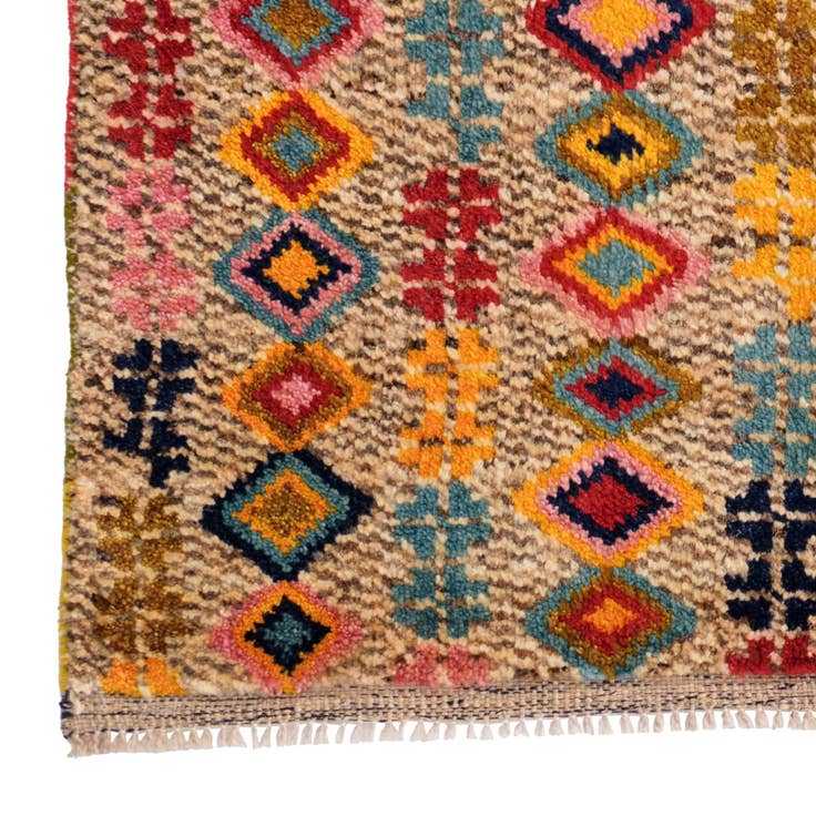 Detail image of 2' 7 x 4' Hand Knotted Balouch Wool Rug