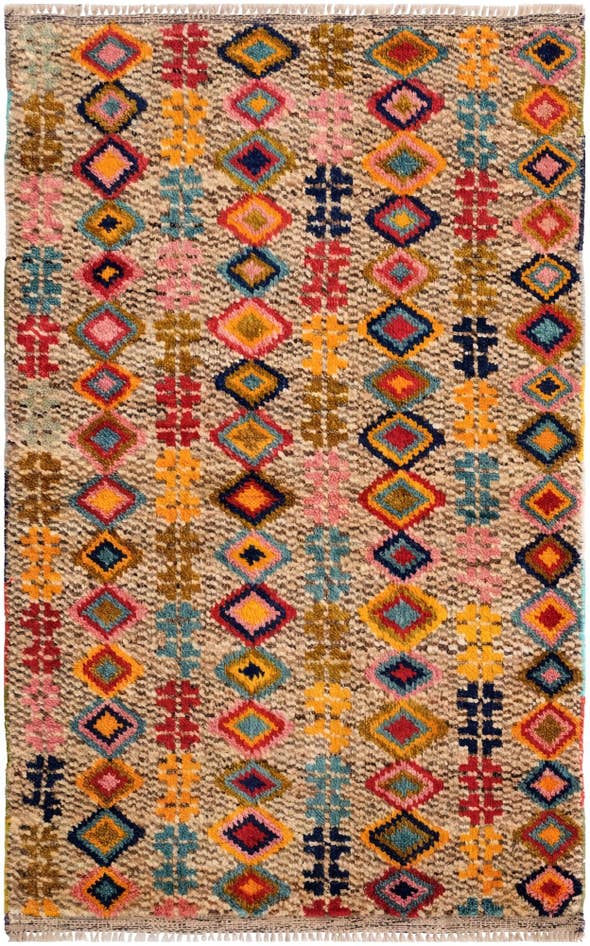 Detail image of 2' 7 x 4' Hand Knotted Balouch Wool Rug