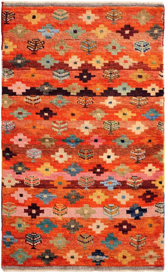 Detail image of 2' 11 x 4' 9 Hand Woven Balouch Wool Rug