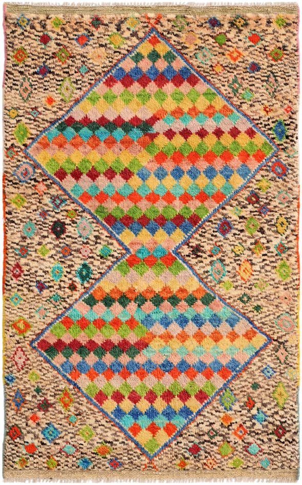 Detail image of 2' 8 x 4' 2 Hand Knotted Balouch Wool Rug