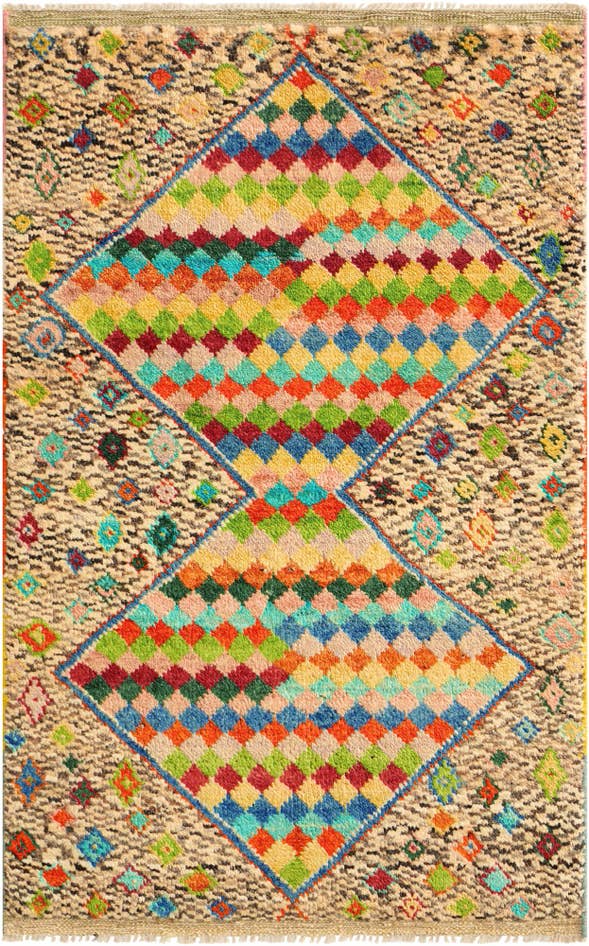 Detail image of 2' 8 x 4' 2 Hand Knotted Balouch Wool Rug